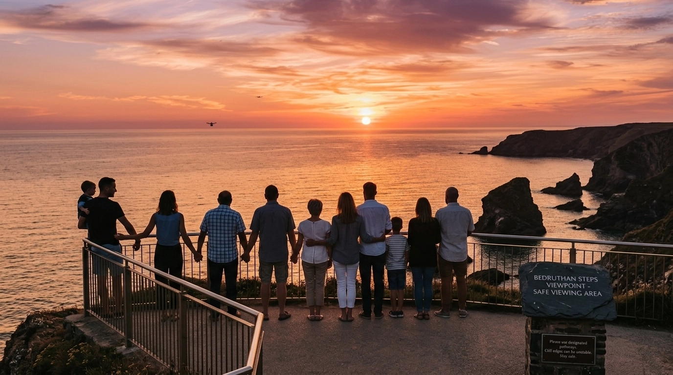 Family viewing at Bedruthan