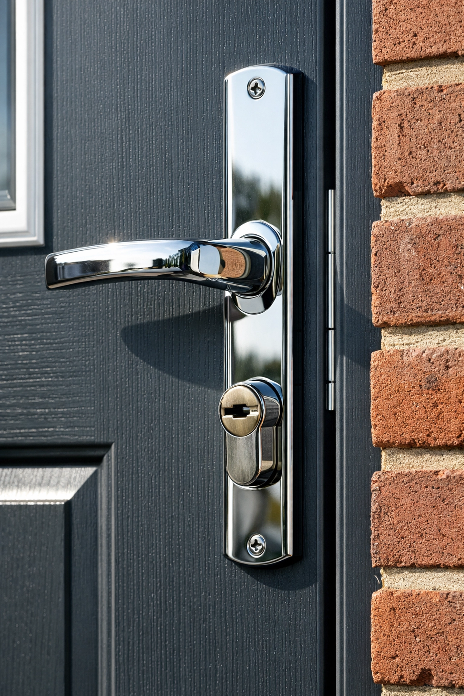 High-security anti-snap door lock and multi-point handle on a Bracknell residential property.