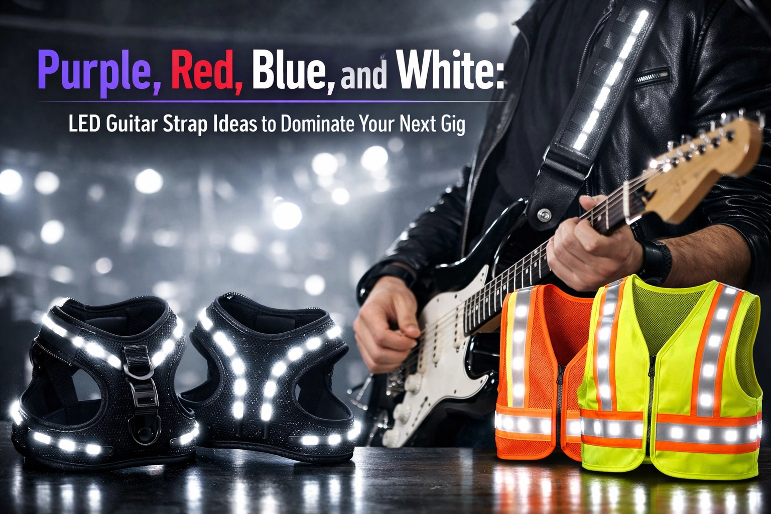[HERO] Purple, Red, Blue, and White: LED Guitar Strap Ideas to Dominate Your Next Gig