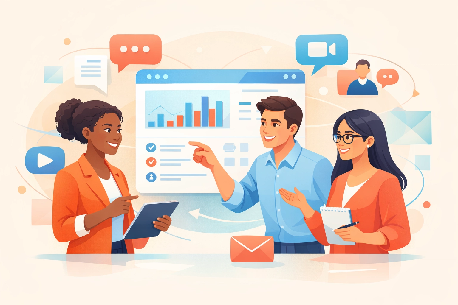 Team collaboration with unified communication platform for messaging and file sharing