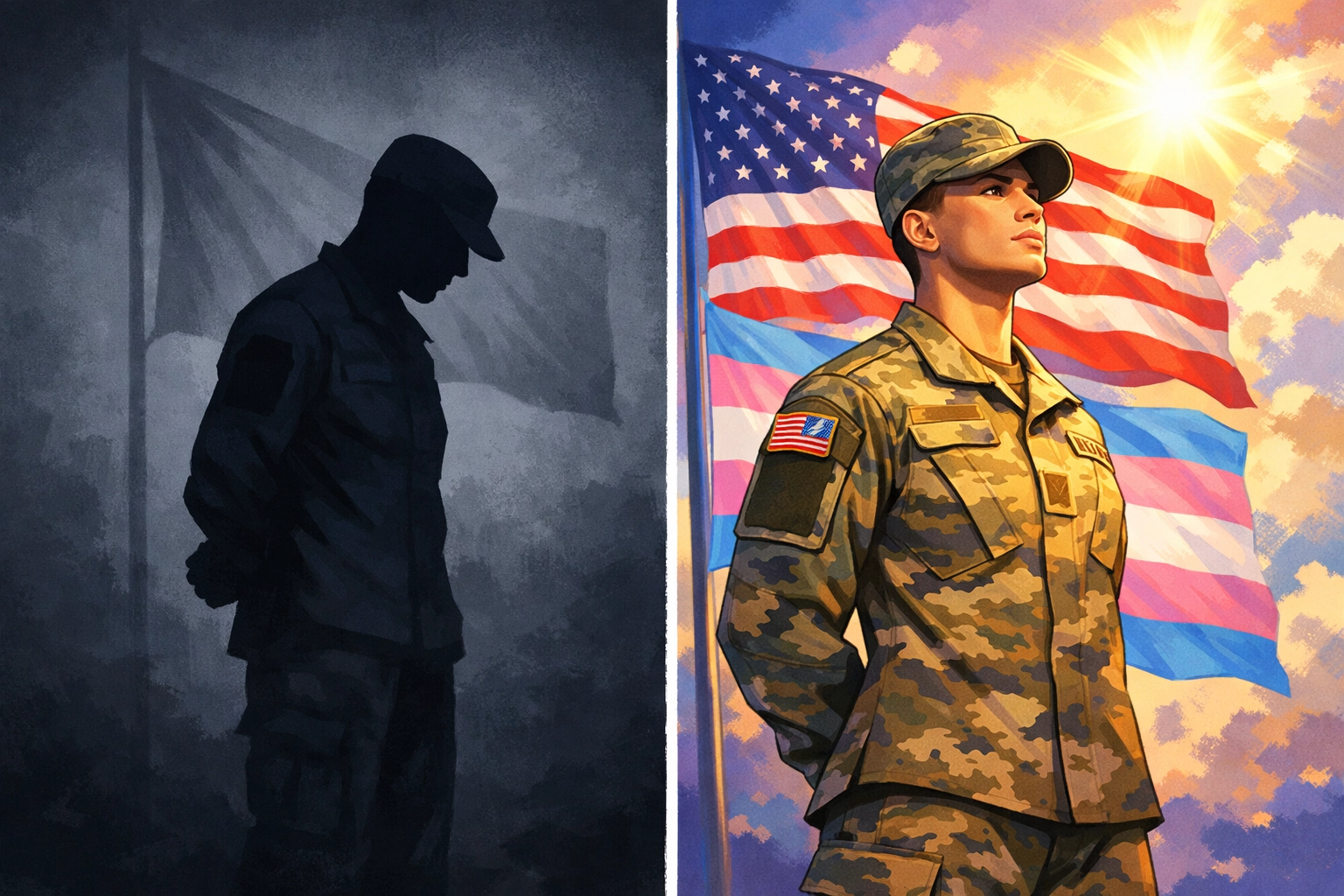 Trans military policy evolution from exclusion to inclusion illustrated through contrast