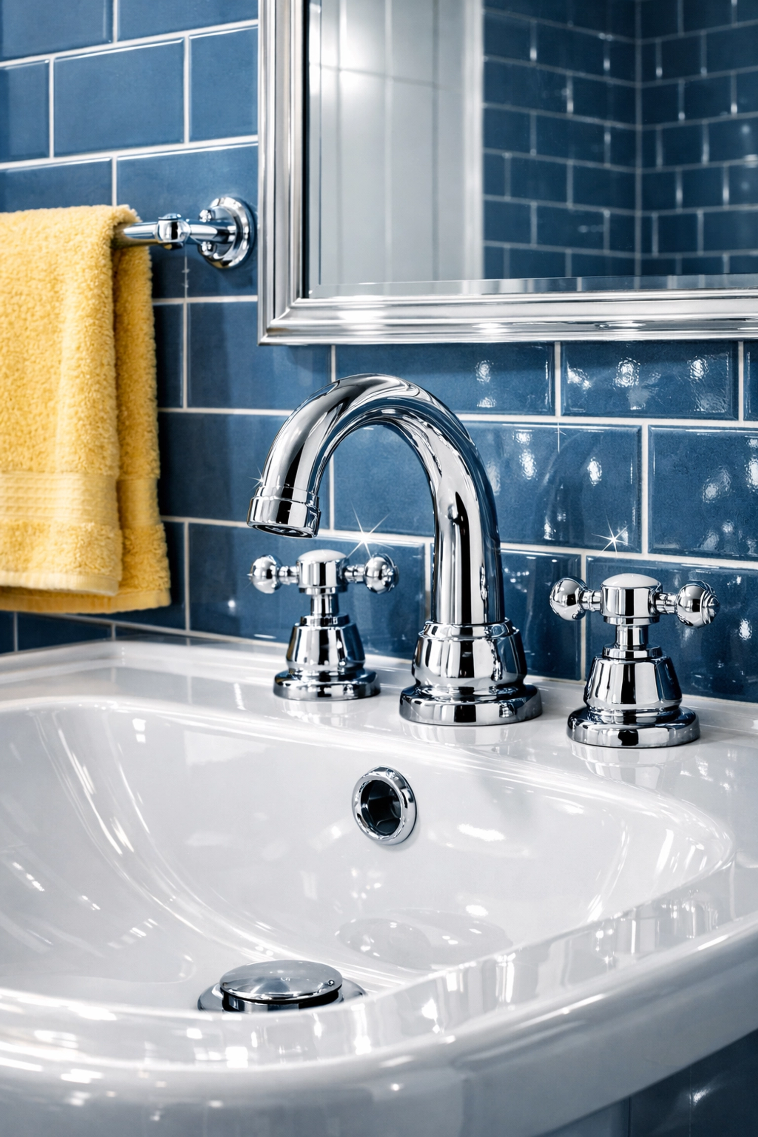 Sparkling bathroom vanity after a thorough deep cleaning Lowell service in a residential home.