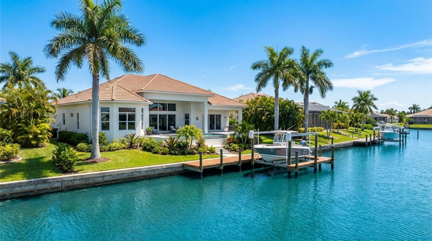 Cape Coral canal-front home with private boat dock in Southwest Florida