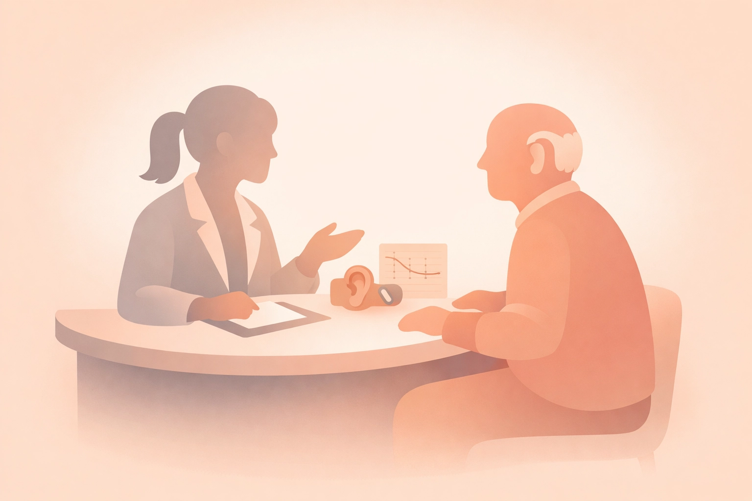 Specialist audiologists in Perth providing personalized hearing care for a senior patient.