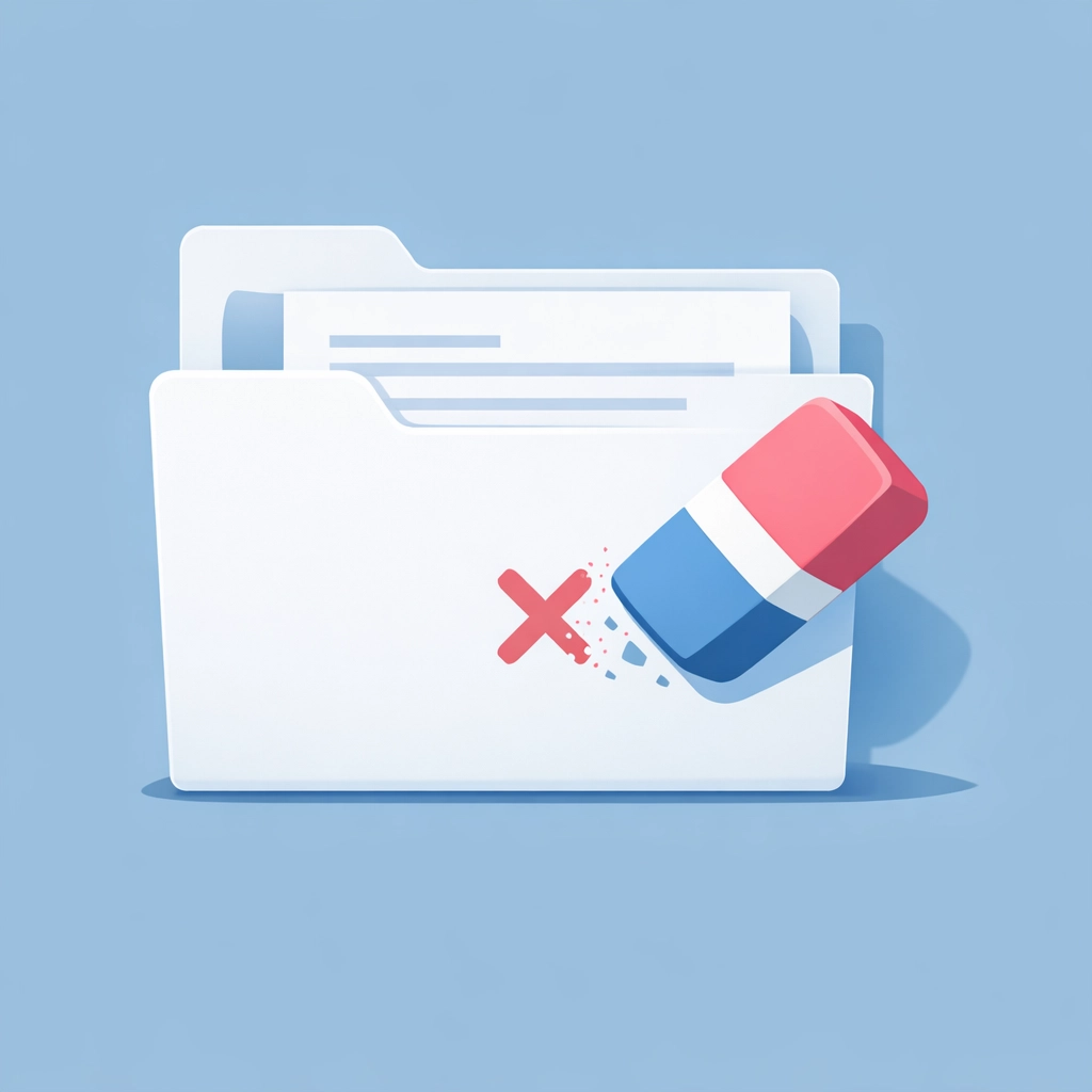 Carpeta de documentos y borrador eliminando reportes negativos para limpiar el crédito rápido.