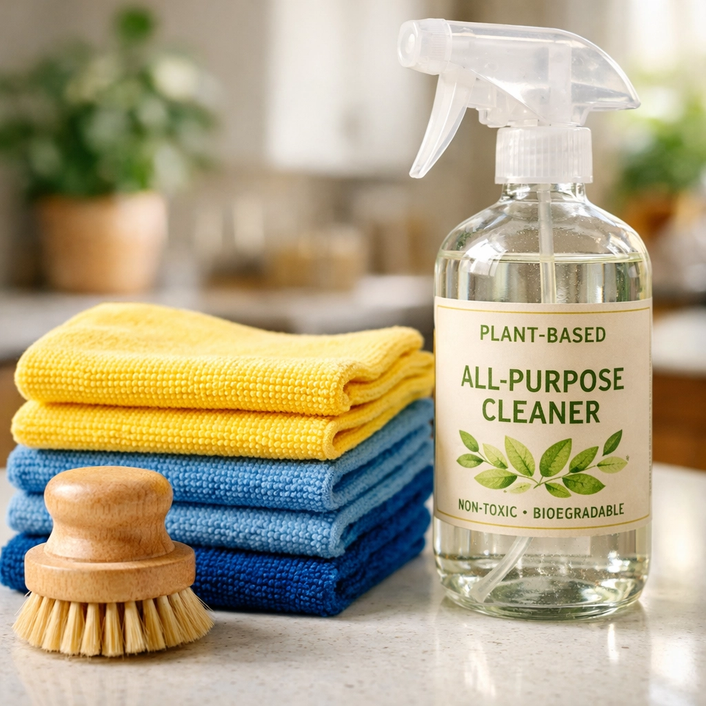 Natural botanical supplies used for effective eco-friendly house cleaning in Lexington MA households.