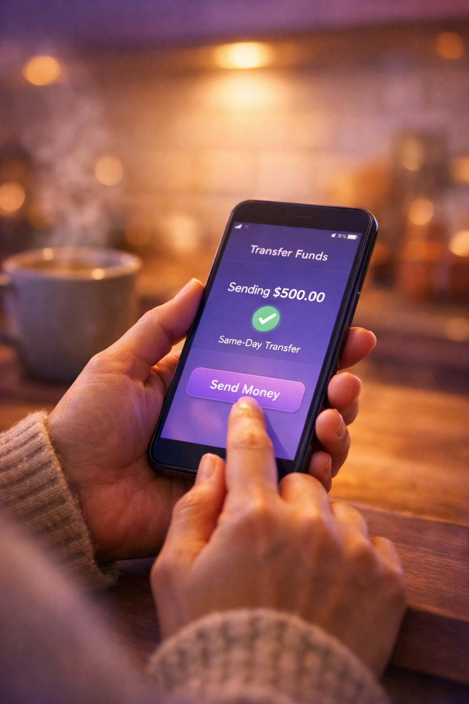 Completing a same-day online payday loan application on a smartphone for quick financial relief.