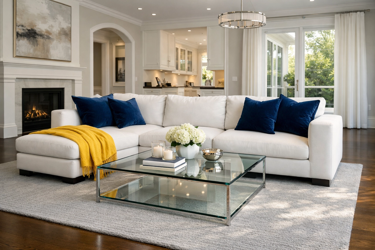 A dust-free, peaceful living room in Wellesley maintained by reliable house cleaning services MA.