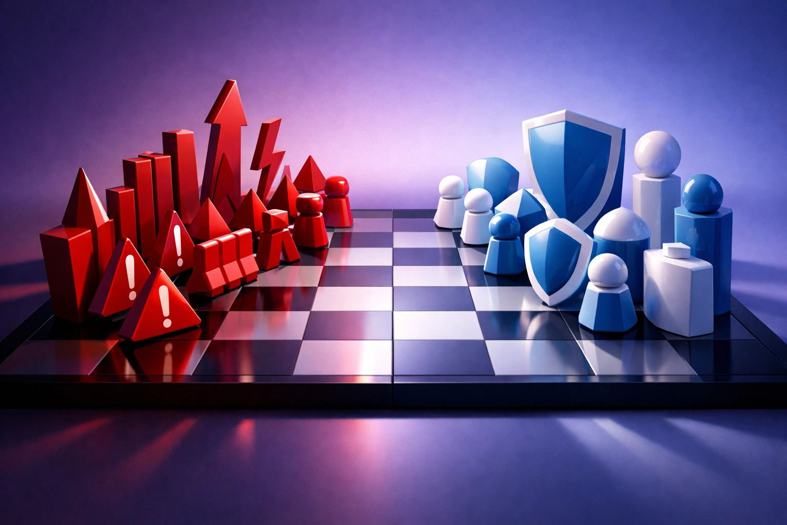 Strategic chess board representing IT project risk management and consultant expertise
