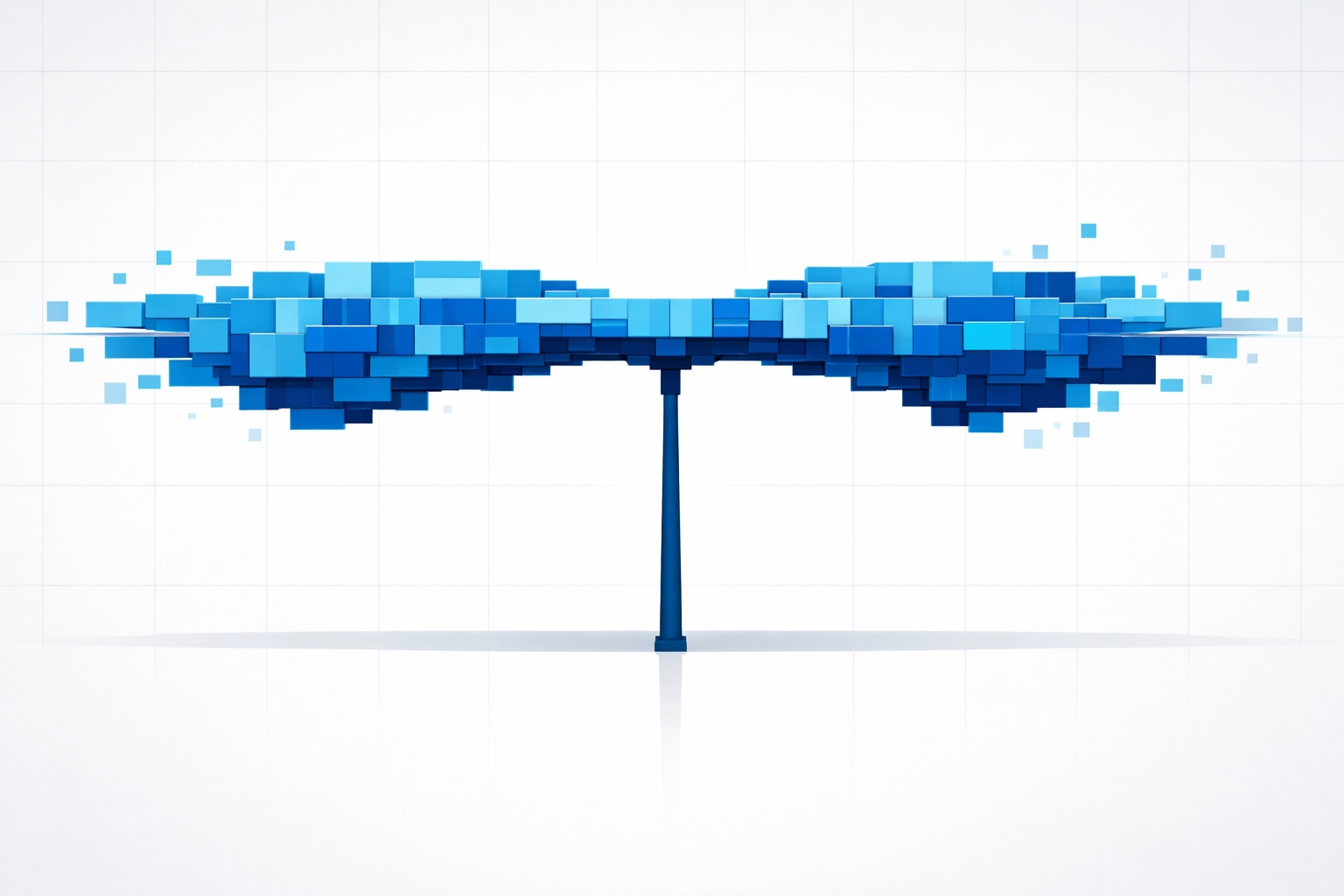Illustration of a digital bridge on a single pillar representing a single point of failure in business IT management.