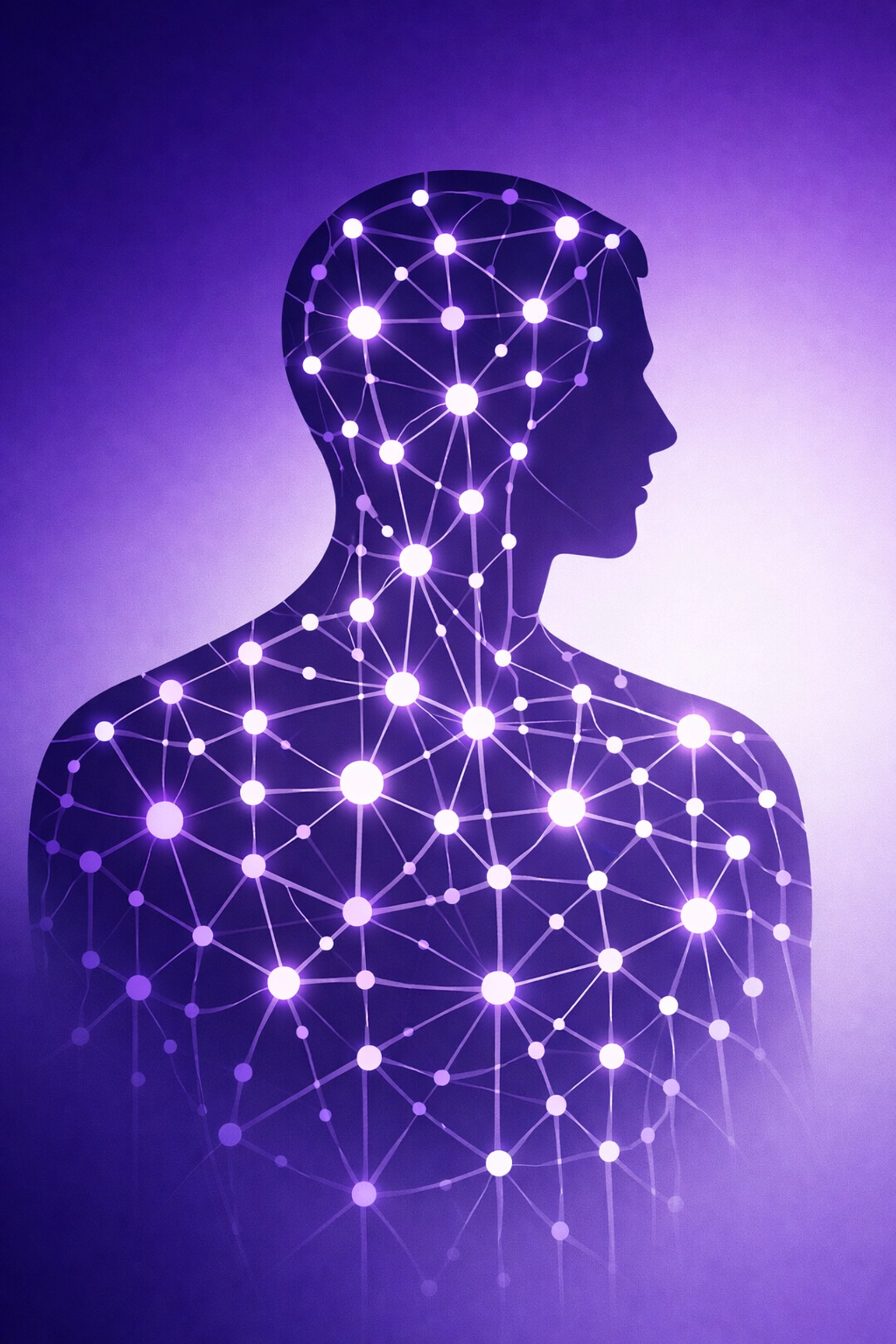 Connected network showing successful IT project team transformation and efficiency