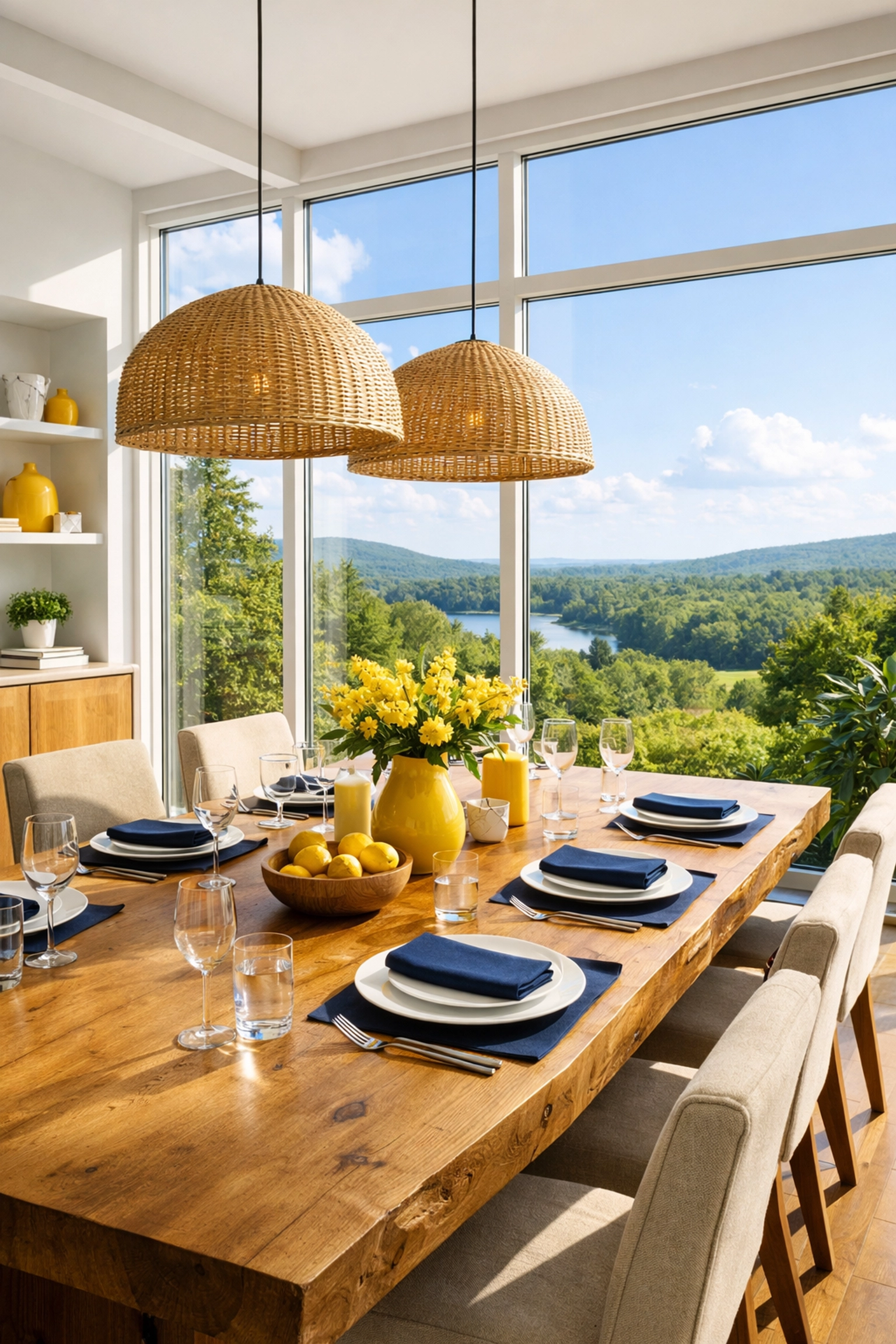 Clean dining room in Barre MA after professional house cleaning.
