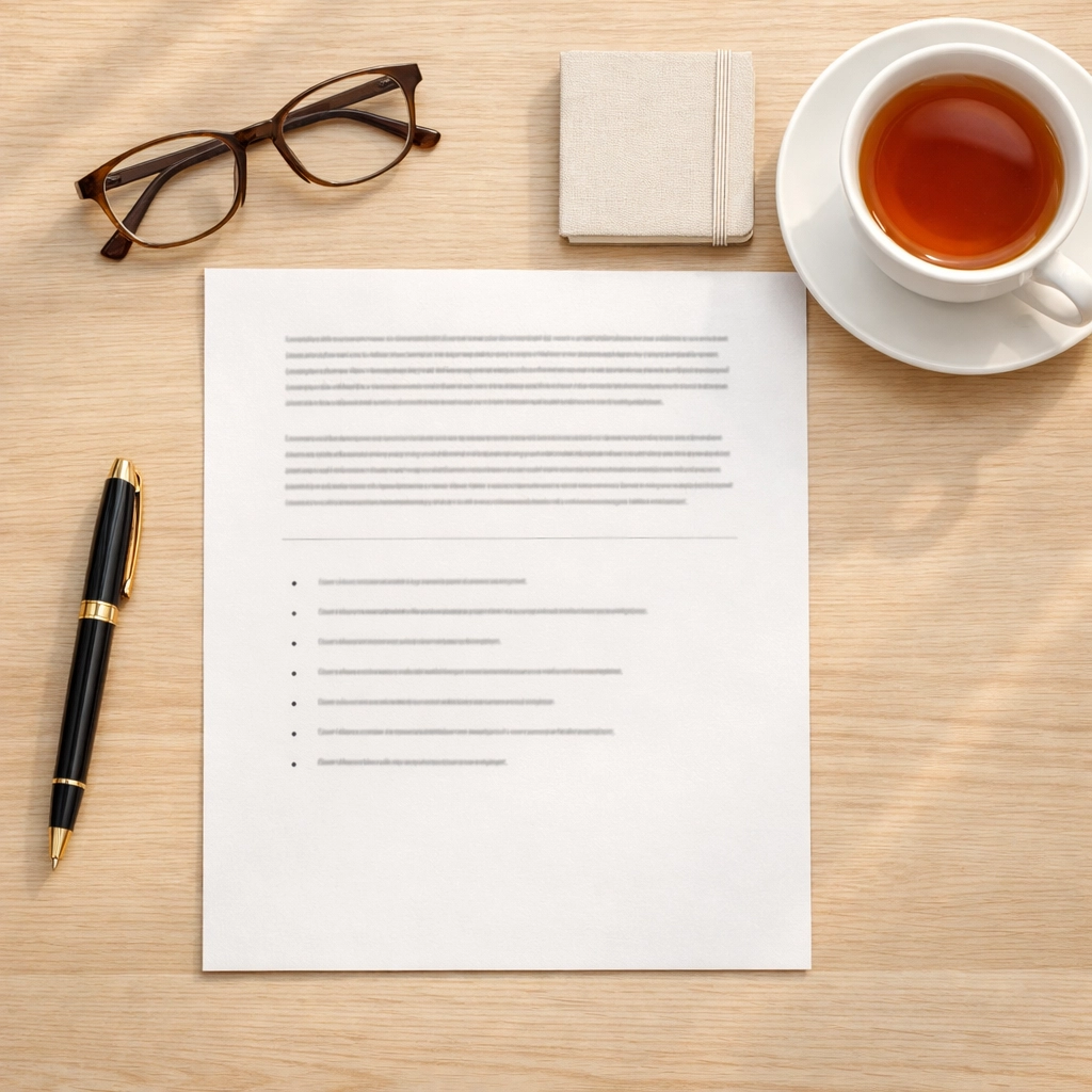 Gift acceptance policy document on desk with pen and notebook for planned giving