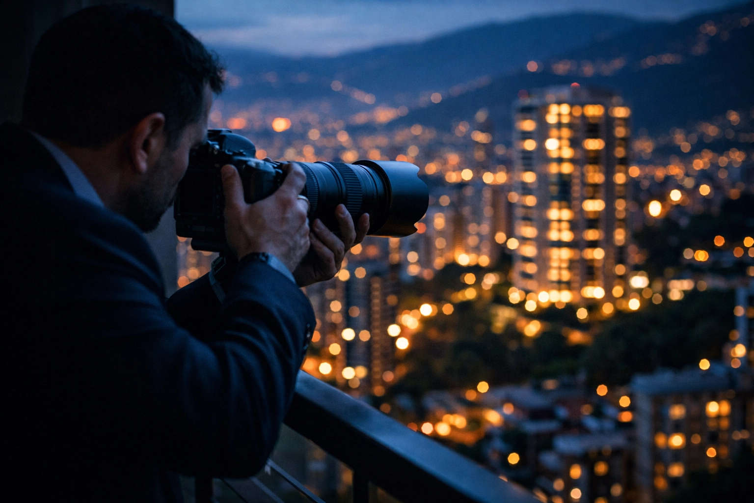 Private investigator in Medellin conducting discreet surveillance for asset recovery investigations.