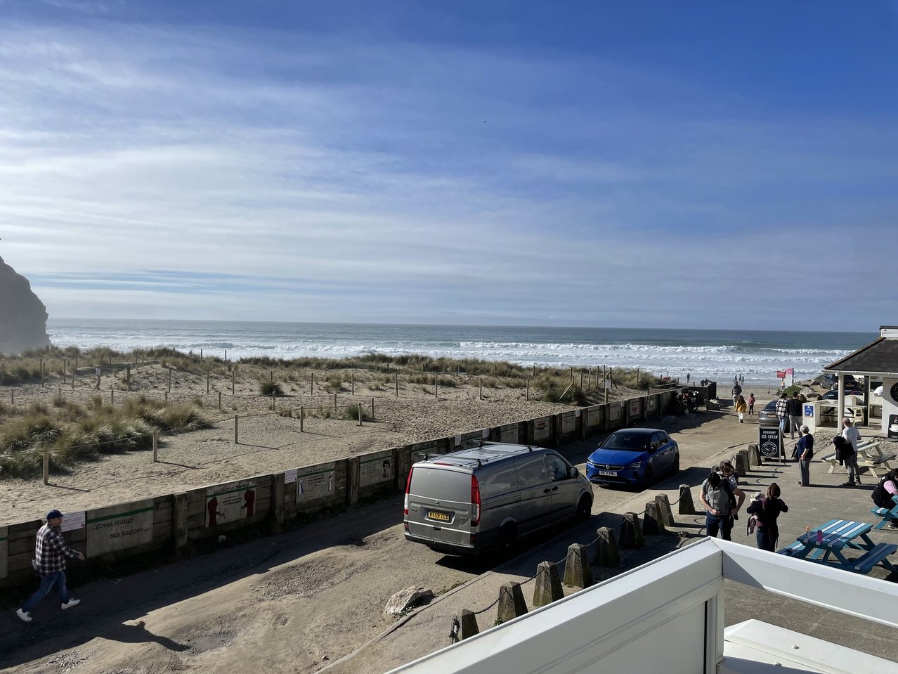 View from the balcony of Cornwall Coastal Holidays apartments