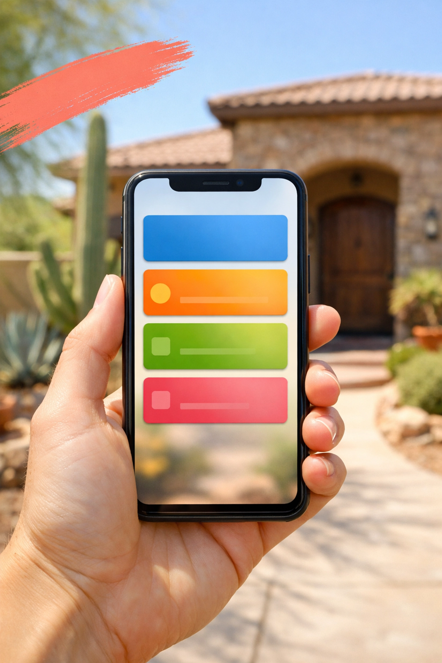 Mobile app showing multiple competing offers for Phoenix home sellers