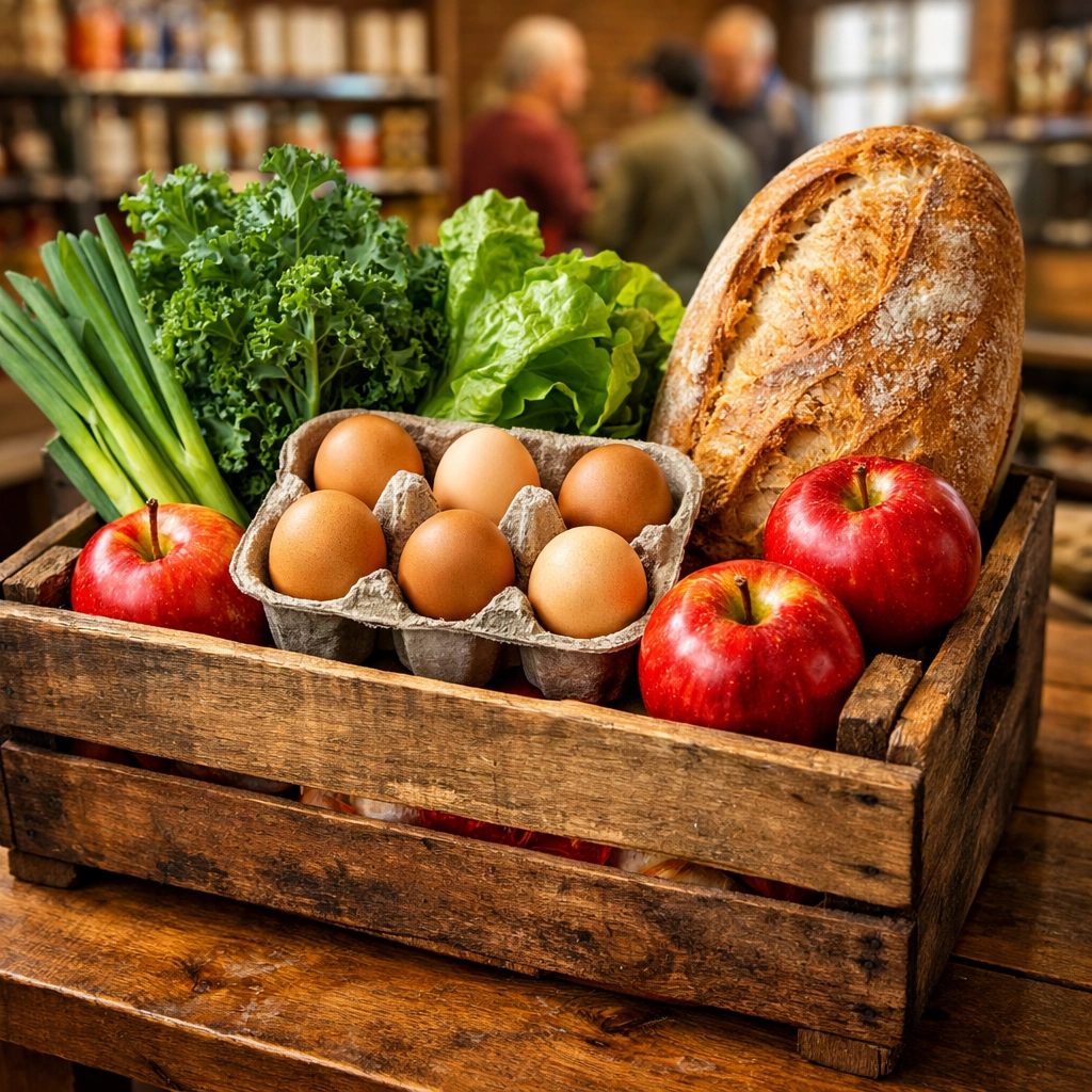 Fresh groceries for families seeking emergency food assistance and financial help in New Jersey.