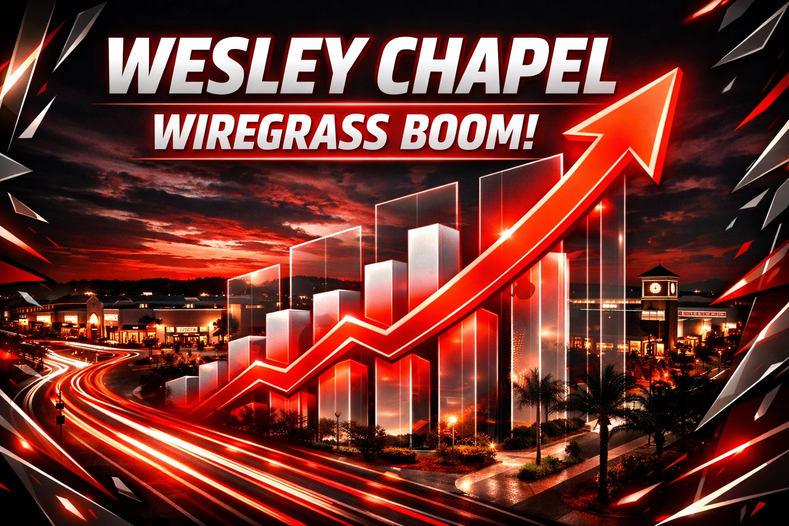Rapid business growth in Wesley Chapel Wiregrass area represented by a red arrow for 2026 sellers.