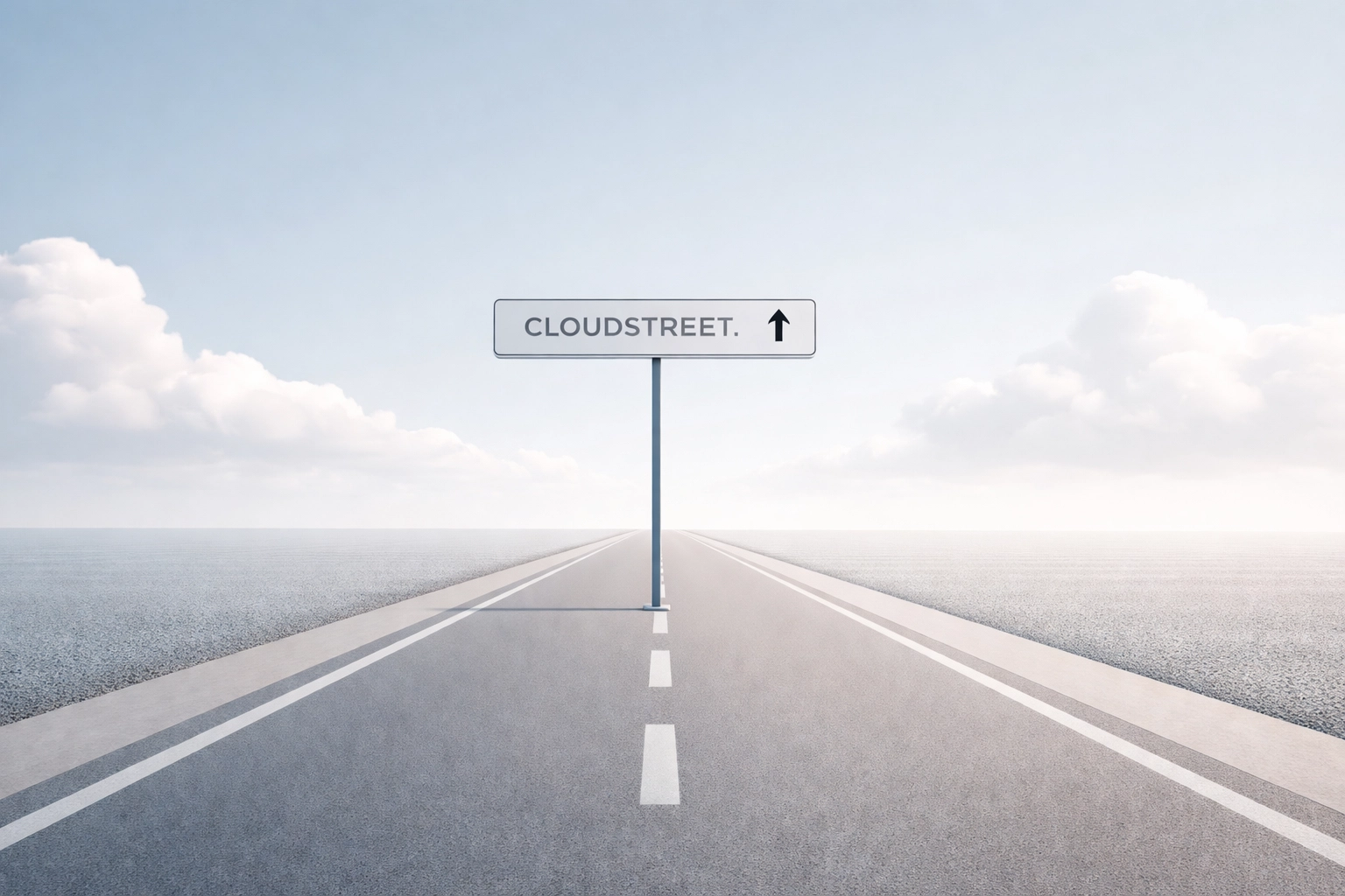 Open road with signpost pointing forward representing upgraded payment strategy path
