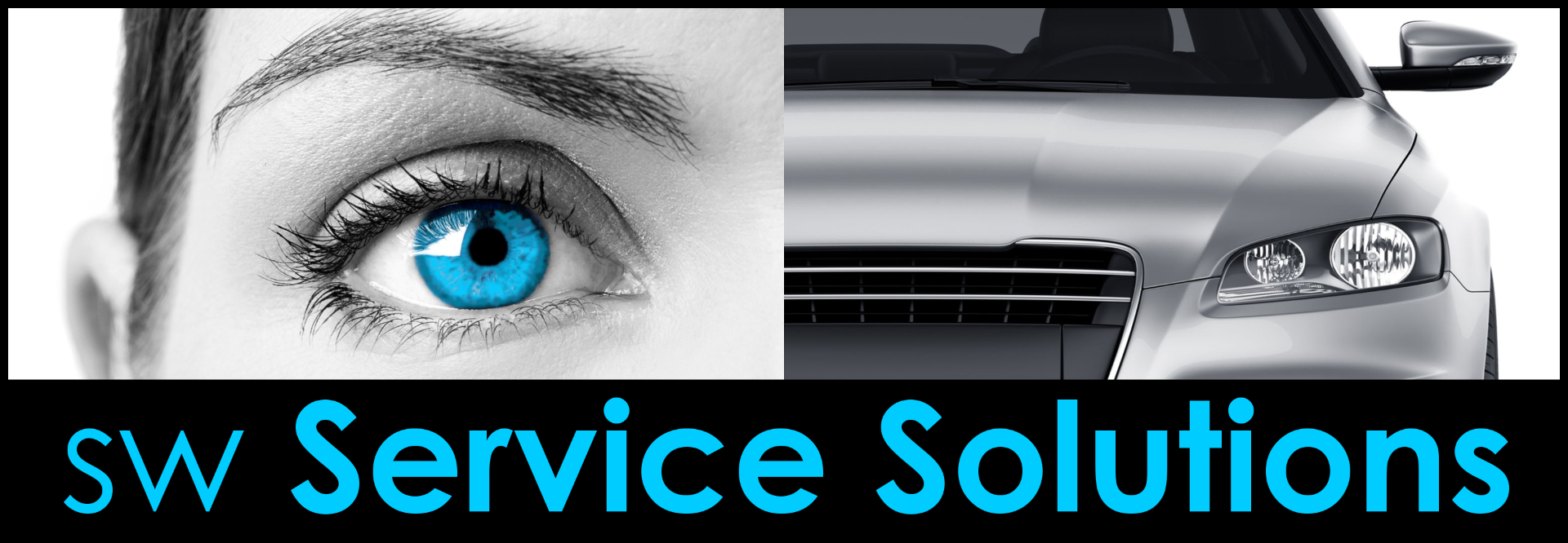 SW Service Solutions logo with human eye and car representing the dual focus on people and service excellence