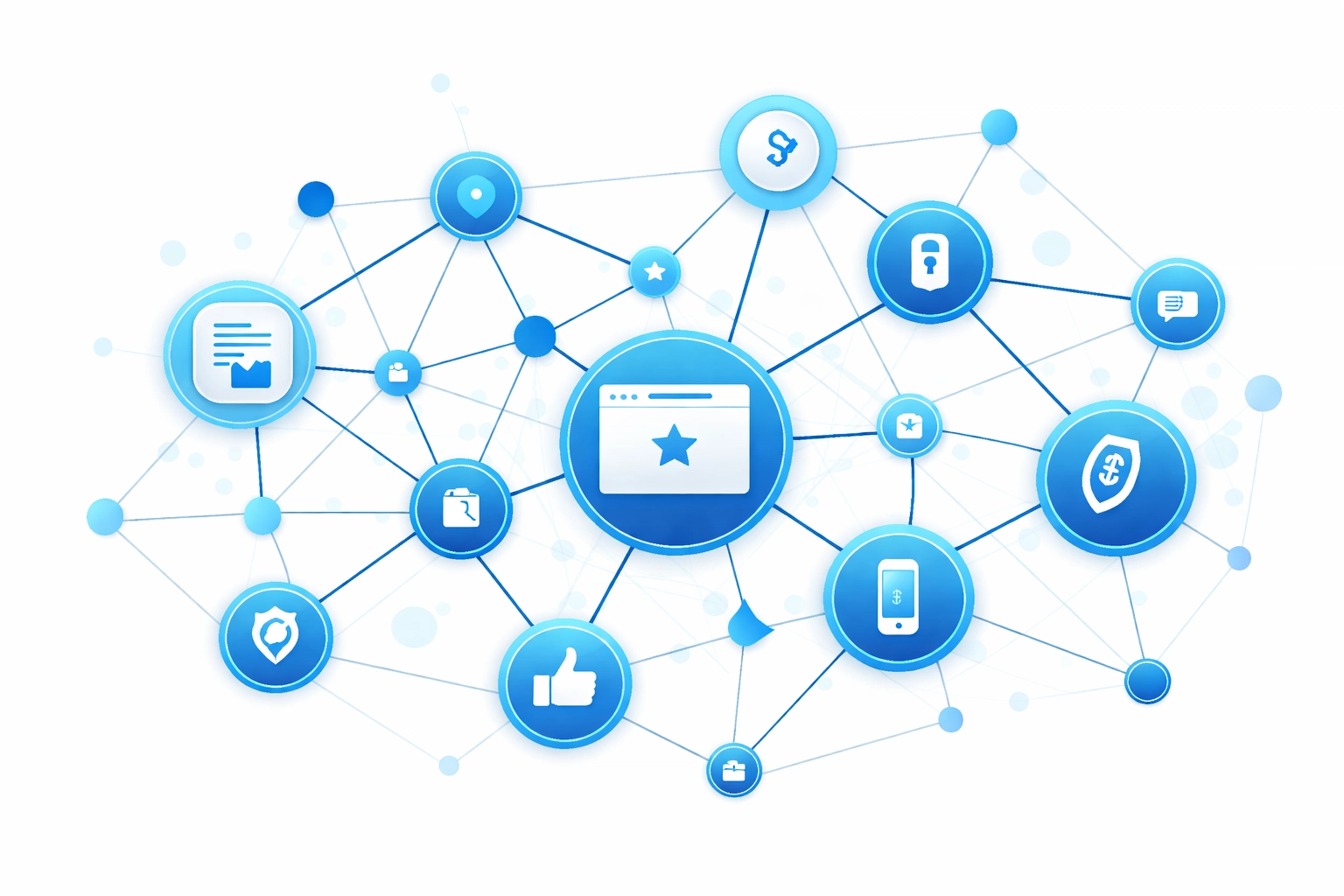 Web-like structure visualizing website authority and backlinks, representing the power of technical SEO and digital marketing