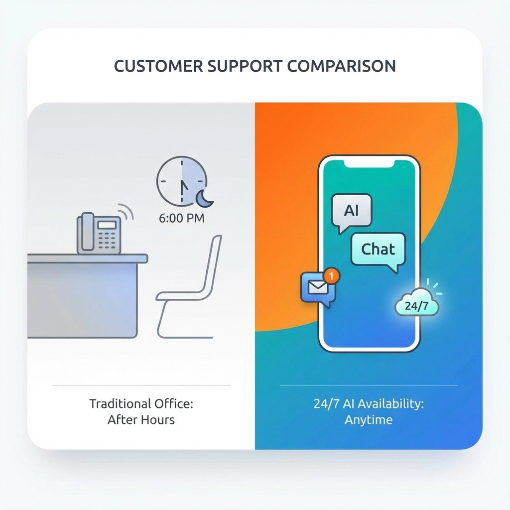Business team reviewing customer support metrics