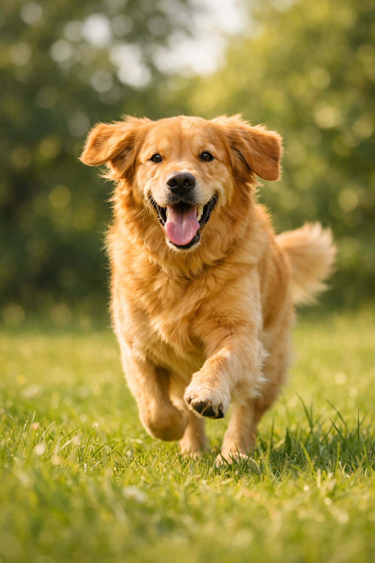 Is Your Pet's Weight Cutting Their Life Short? Simple Steps to Help Your Dog or Cat Reach a Healthy Goal Happy golden retriever at a healthy weight running joyfully through a sunny grassy field