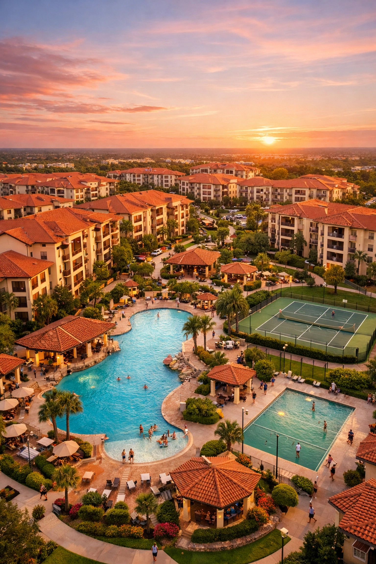 Luxury apartment complex showcasing real estate syndication investment for passive investors