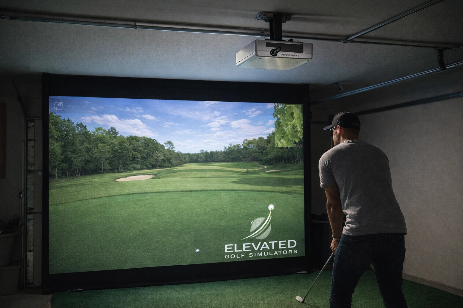 The BenQ 4K projector is a top-tier choice for avoiding shadows and getting crisp visuals in a garage setup.