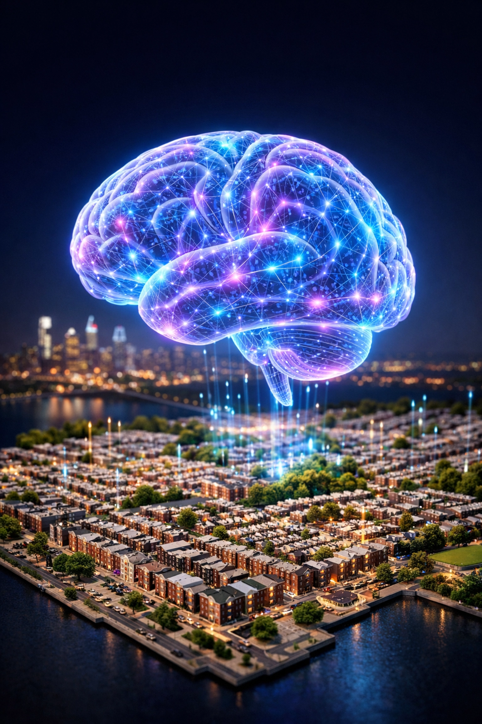AI technology analyzing Philadelphia neighborhood data and buyer behavior patterns