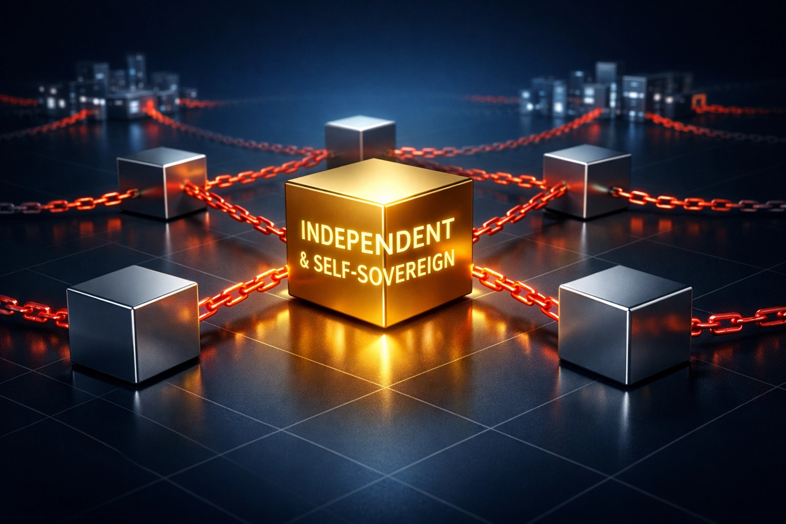Independent Layer 1 blockchain network showing autonomous payment infrastructure vs third-party chains