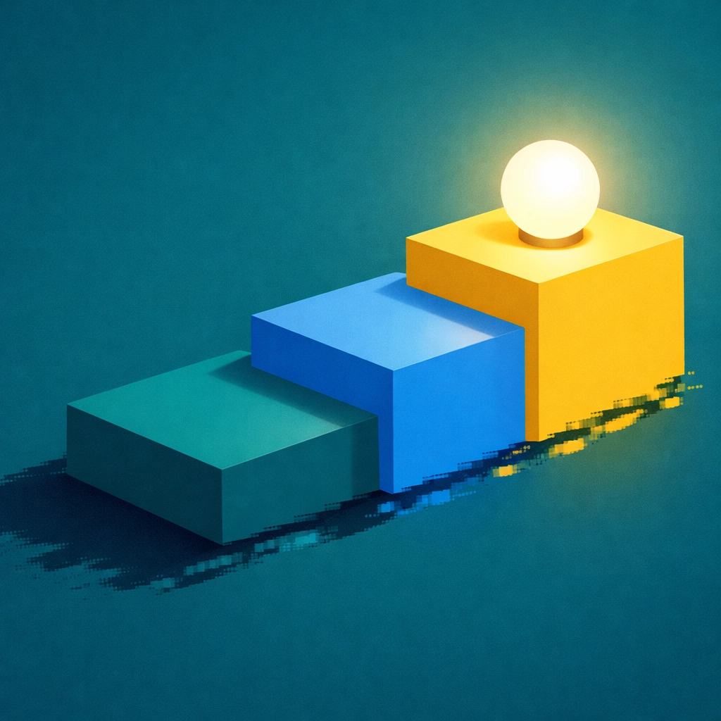 Ascending steps representing a phased roadmap for achieving high-integrity marketing data and ROI in 2026.