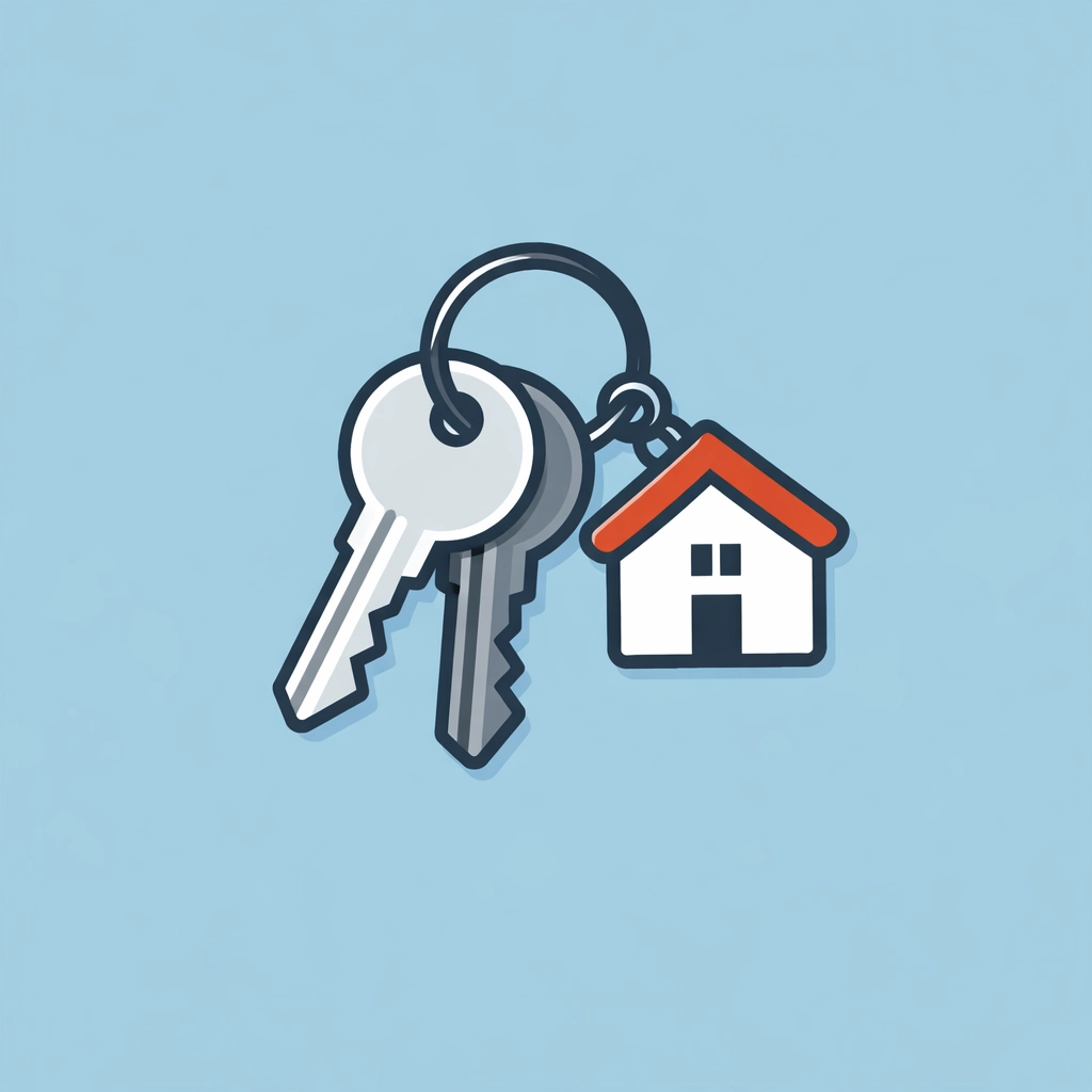 Llaves de casa simbolizando la meta de alcanzar un puntaje de 700 para comprar una propiedad.