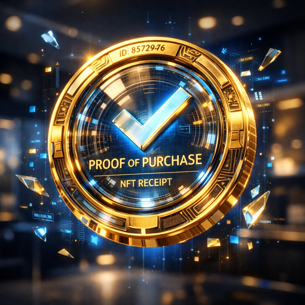 Digital NFT receipt and loyalty token for secure crypto payments in the Larecoin ecosystem.