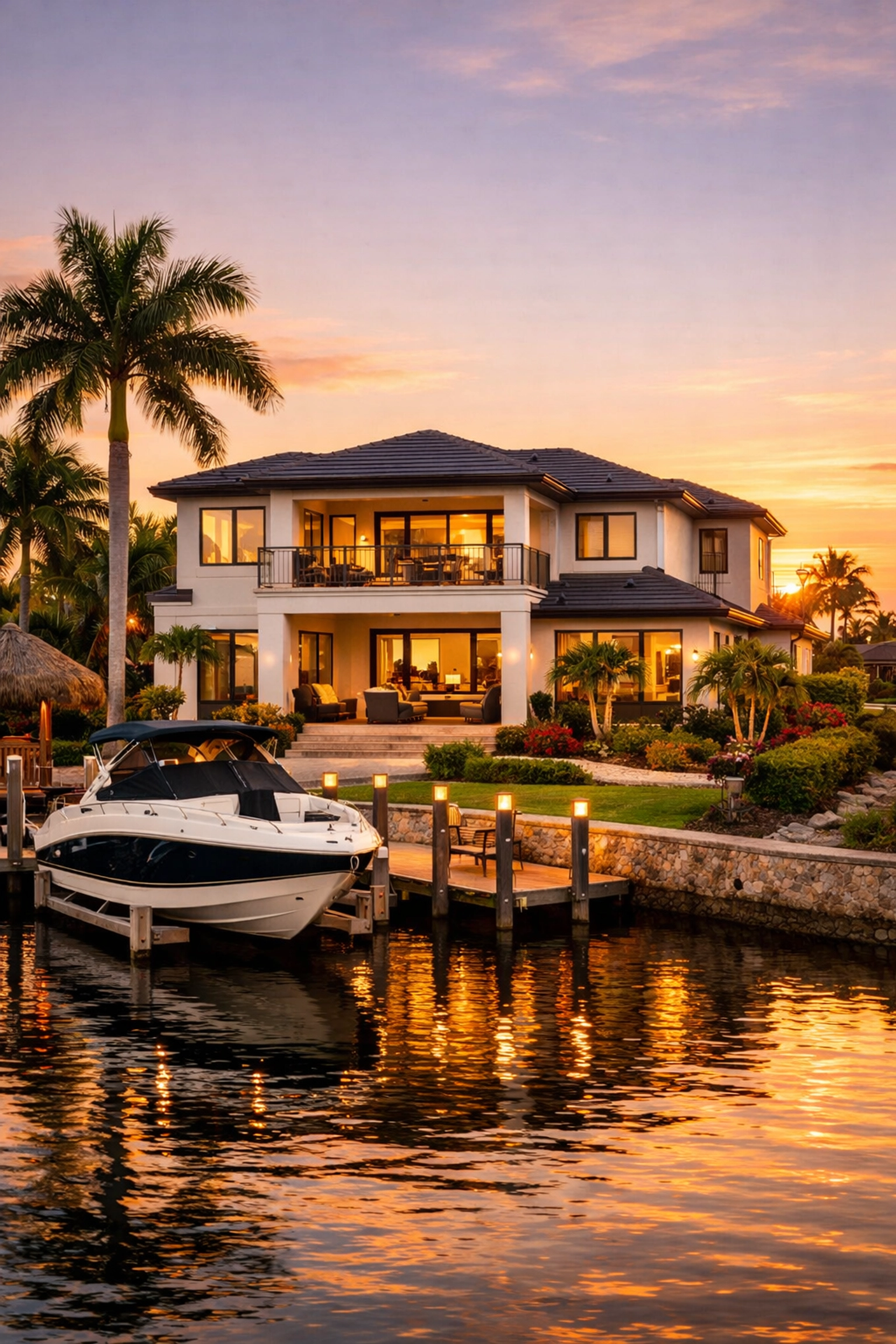 Luxury waterfront home in Southwest Cape Coral with private dock and canal access