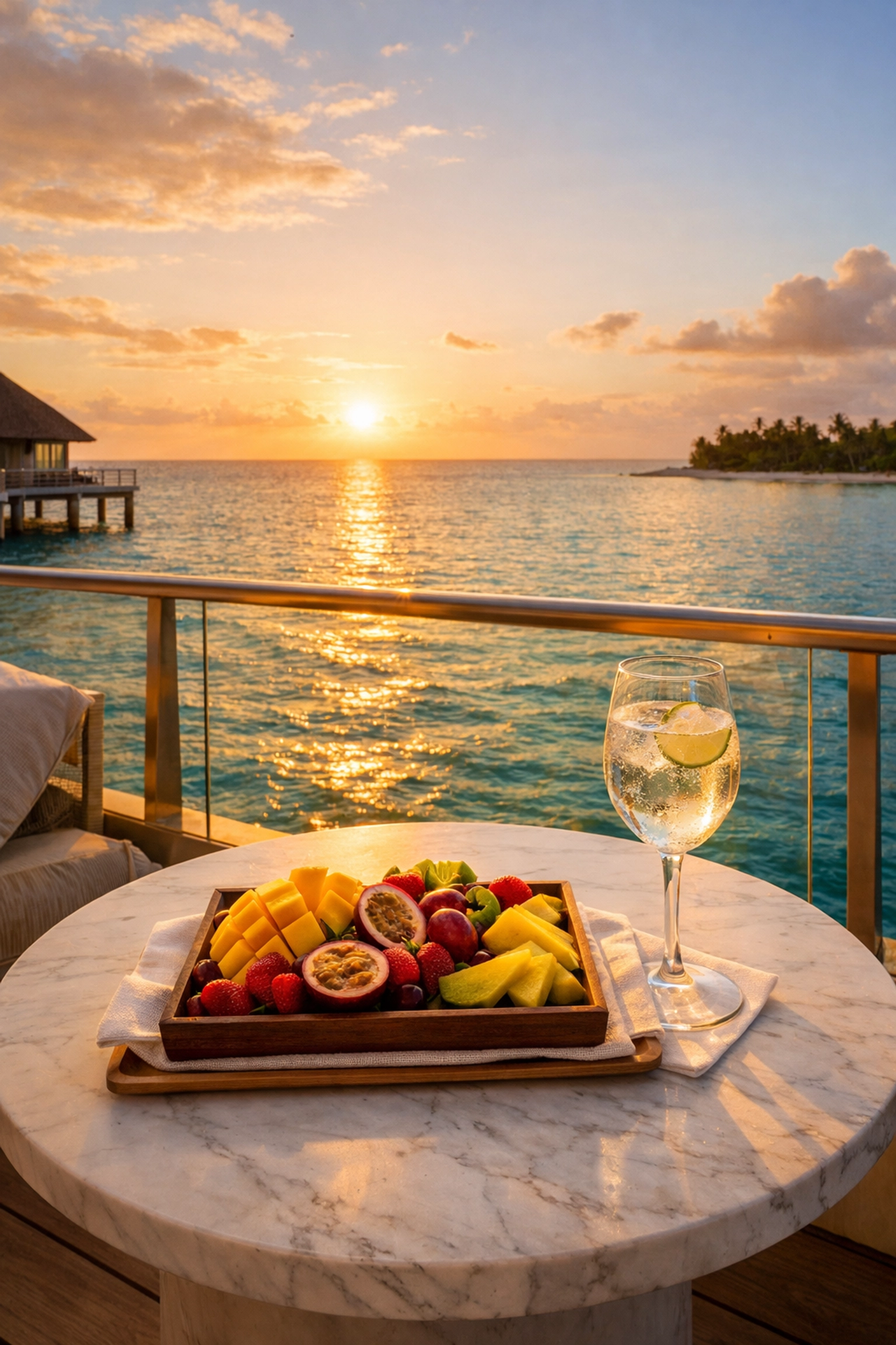 Private luxury suite balcony overlooking the turquoise ocean, demonstrating the value of expert travel planning.