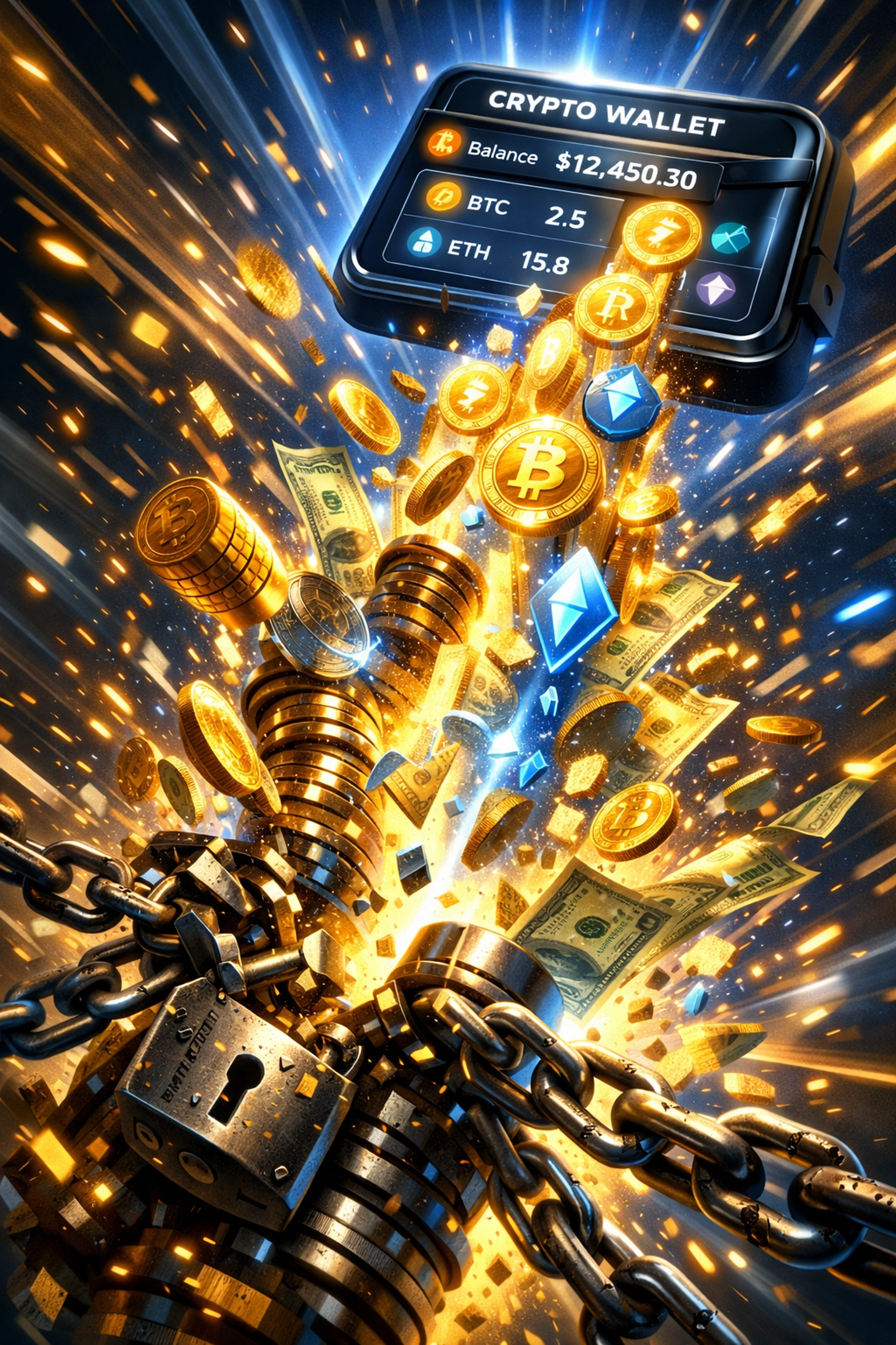 Merchant funds released from rolling reserves into self-custody crypto wallet