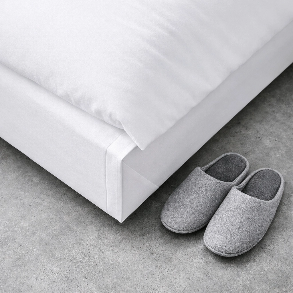 High-quality hotel room bedding highlighting operational excellence and attention to detail.