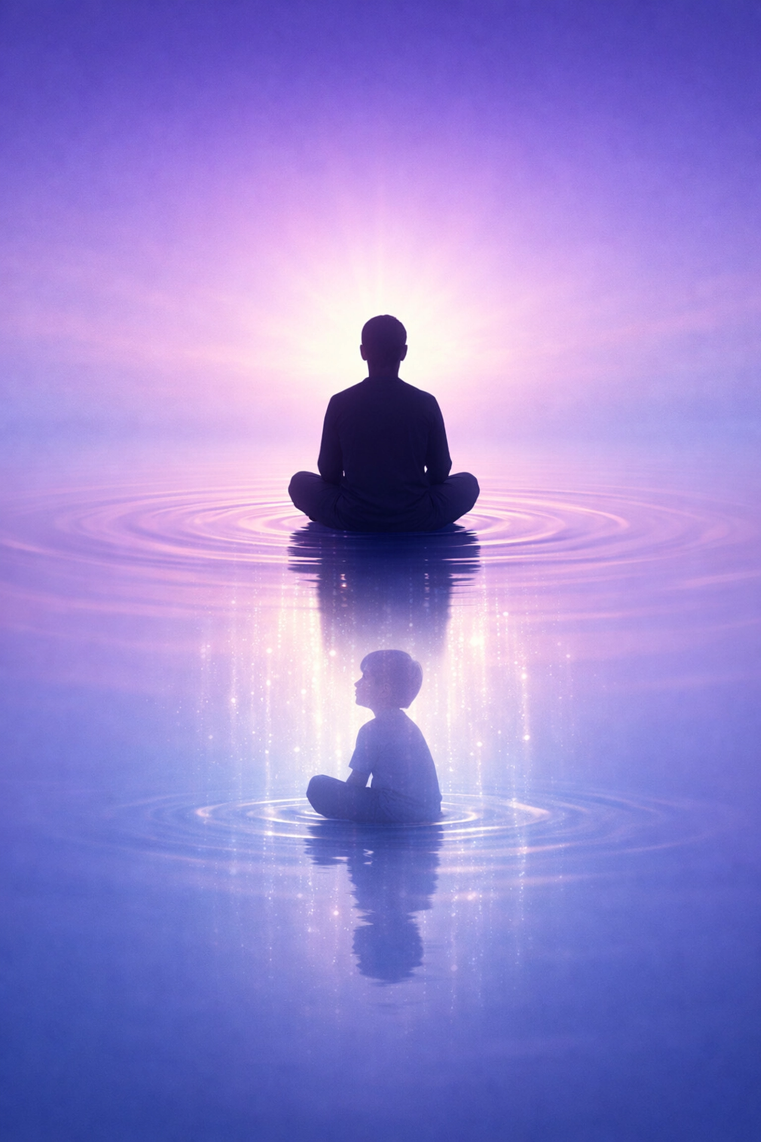 A person reflecting on their younger self, symbolizing self-compassion and healing after a neurodivergent diagnosis.