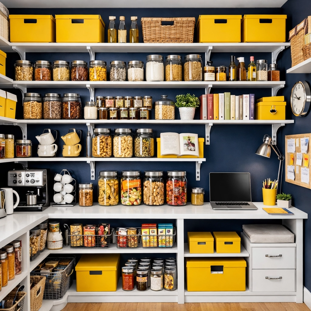 Organized and deep cleaned Cambridge loft pantry showing attention to detail from a professional cleaning service.