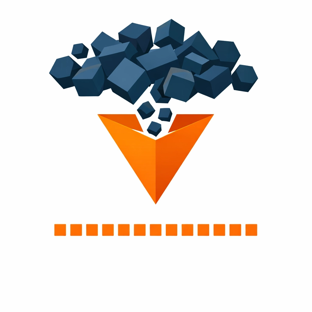 An instructional design diagram showing complex data transforming into simplified customer education modules. An instructional design diagram showing complex data transforming into simplified customer education modules.