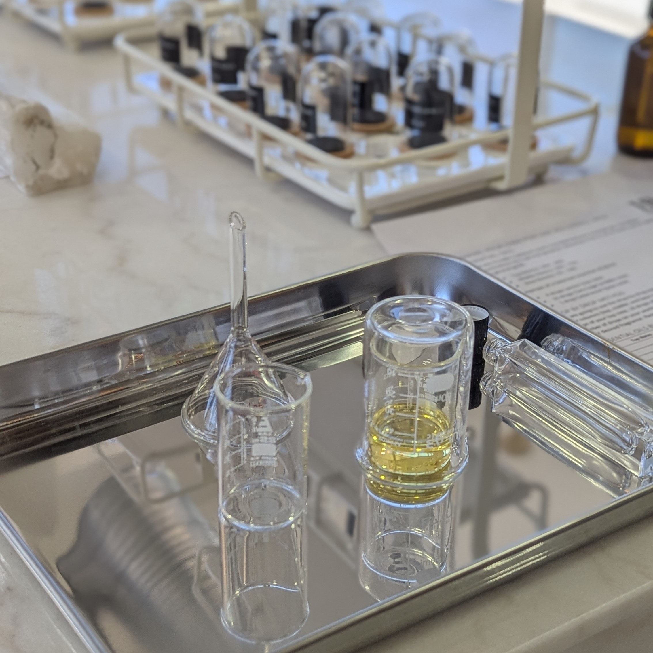Laboratory Glassware for Botanical Skincare Formulation