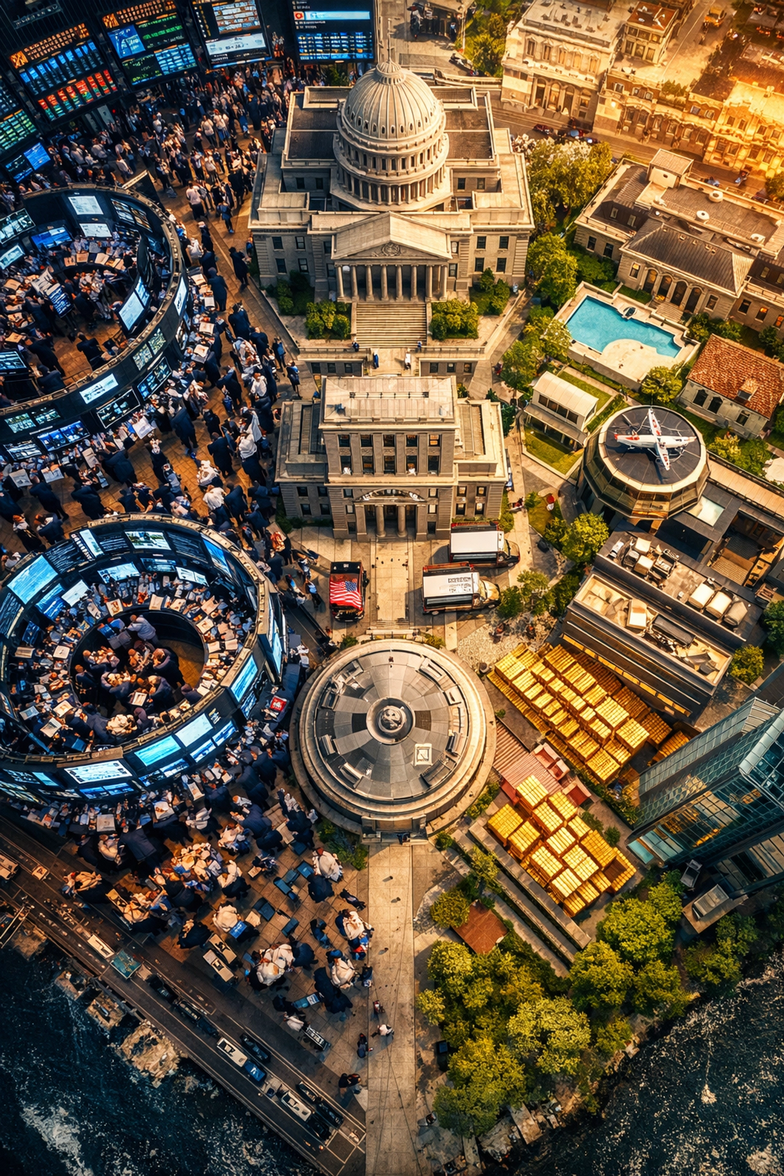 Diversified asset classes including equities, bonds, real estate, and alternative investments