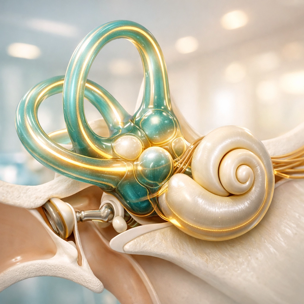 Detailed view of the inner ear vestibular system used for vestibular therapy Surprise AZ to treat balance issues.