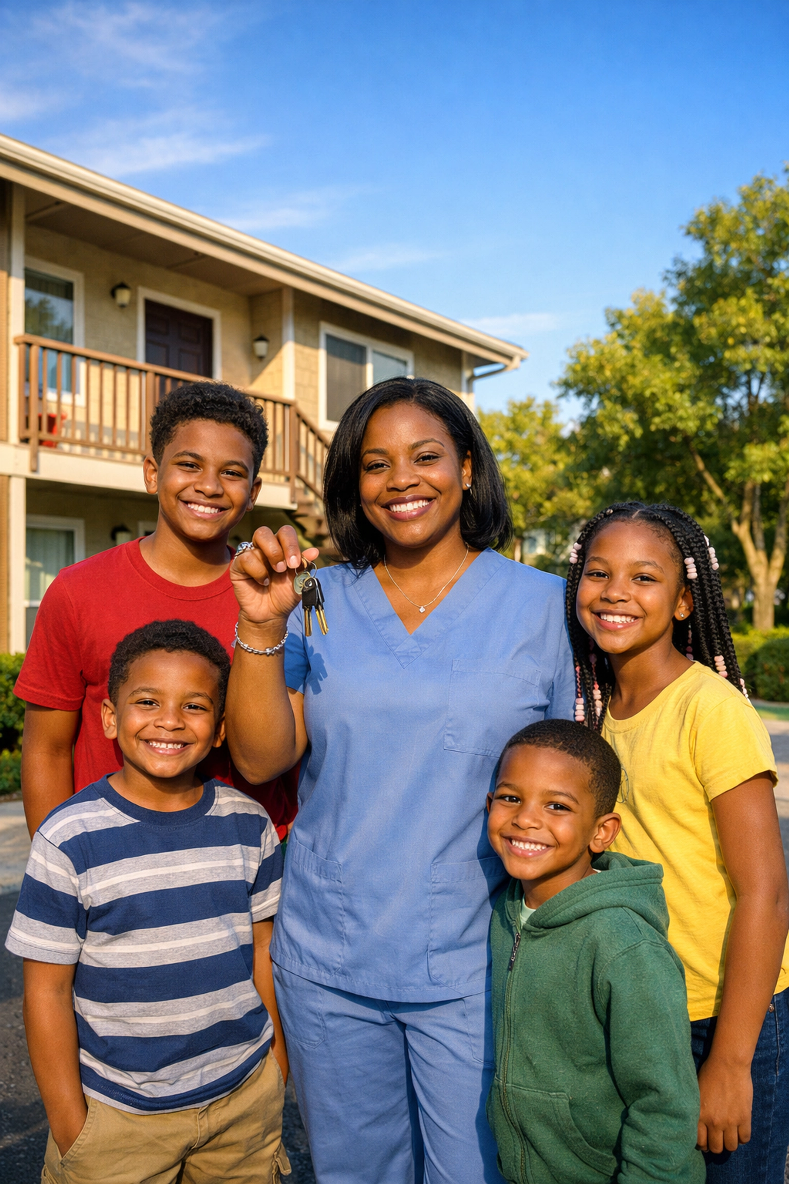 Family celebrating new home after receiving disaster recovery resources in NJ