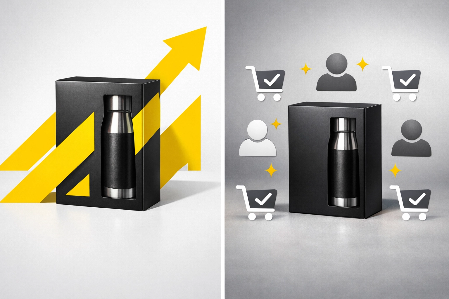 Comparison of high TACoS versus low TACoS products showing ad dependency versus organic Amazon sales growth