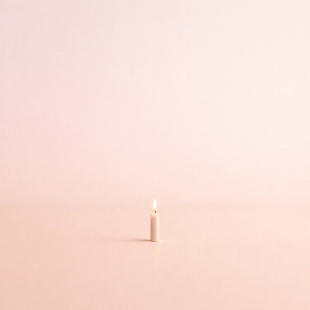 A small candle in a vast space showing the limits of self-care for therapist systemic exhaustion.