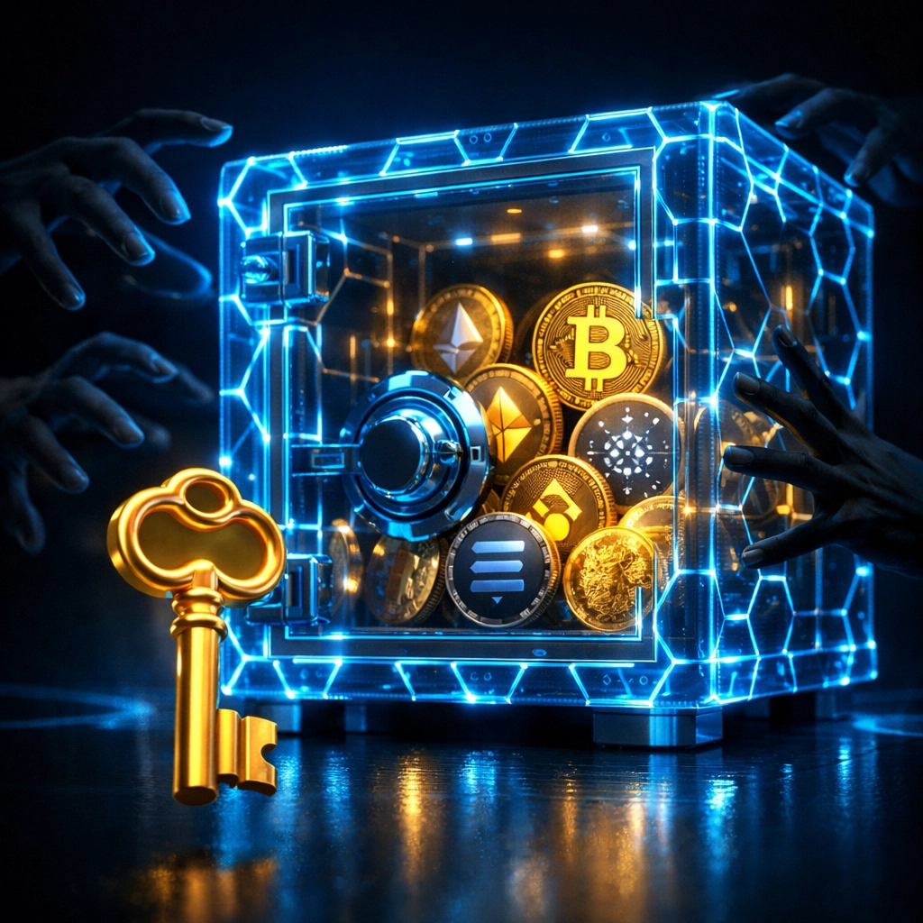 Self-custody crypto wallet security with private key control protecting merchant funds from third parties