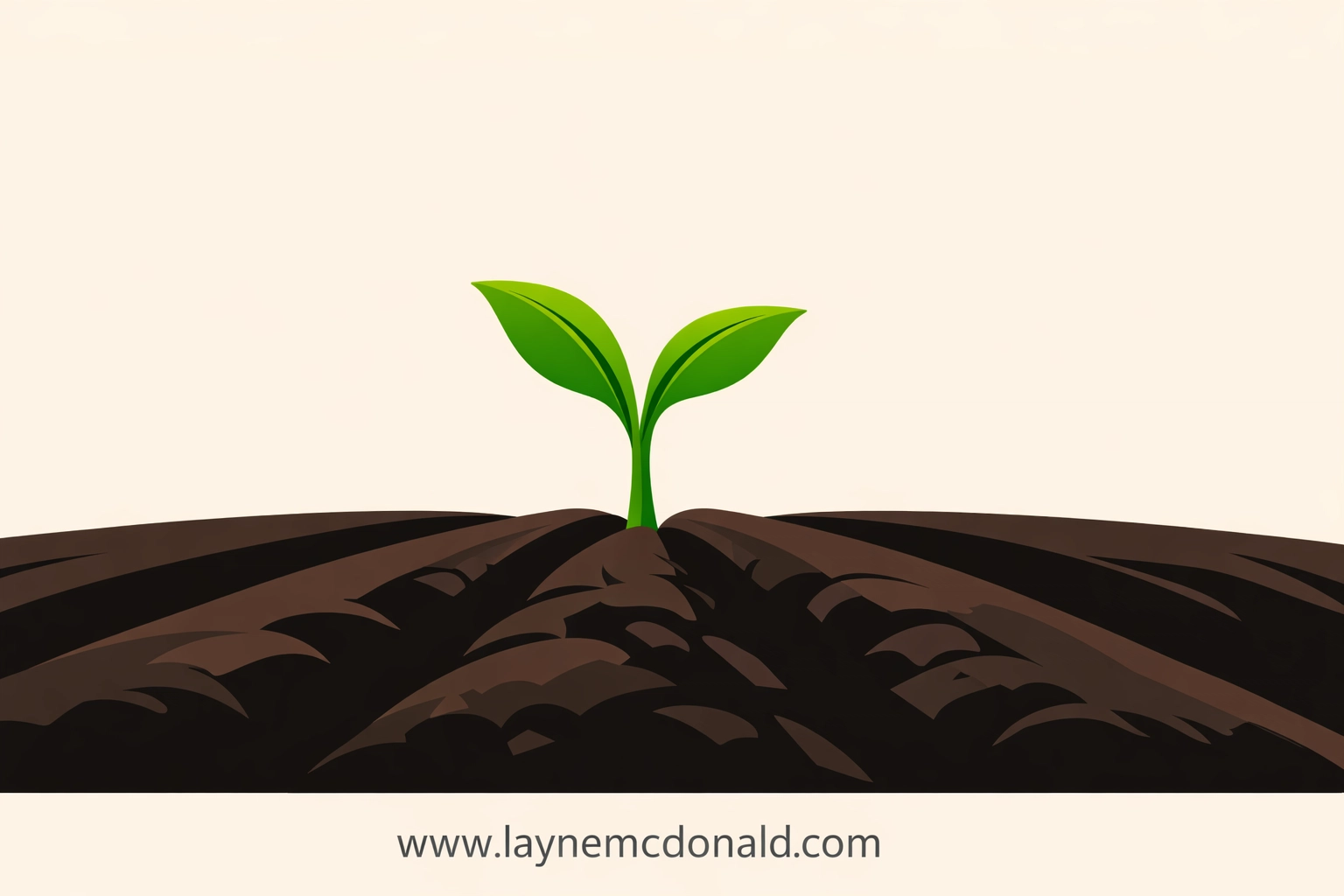 A green sprout growing from rich soil, illustrating biblical stewardship and creative Christian fiction growth.