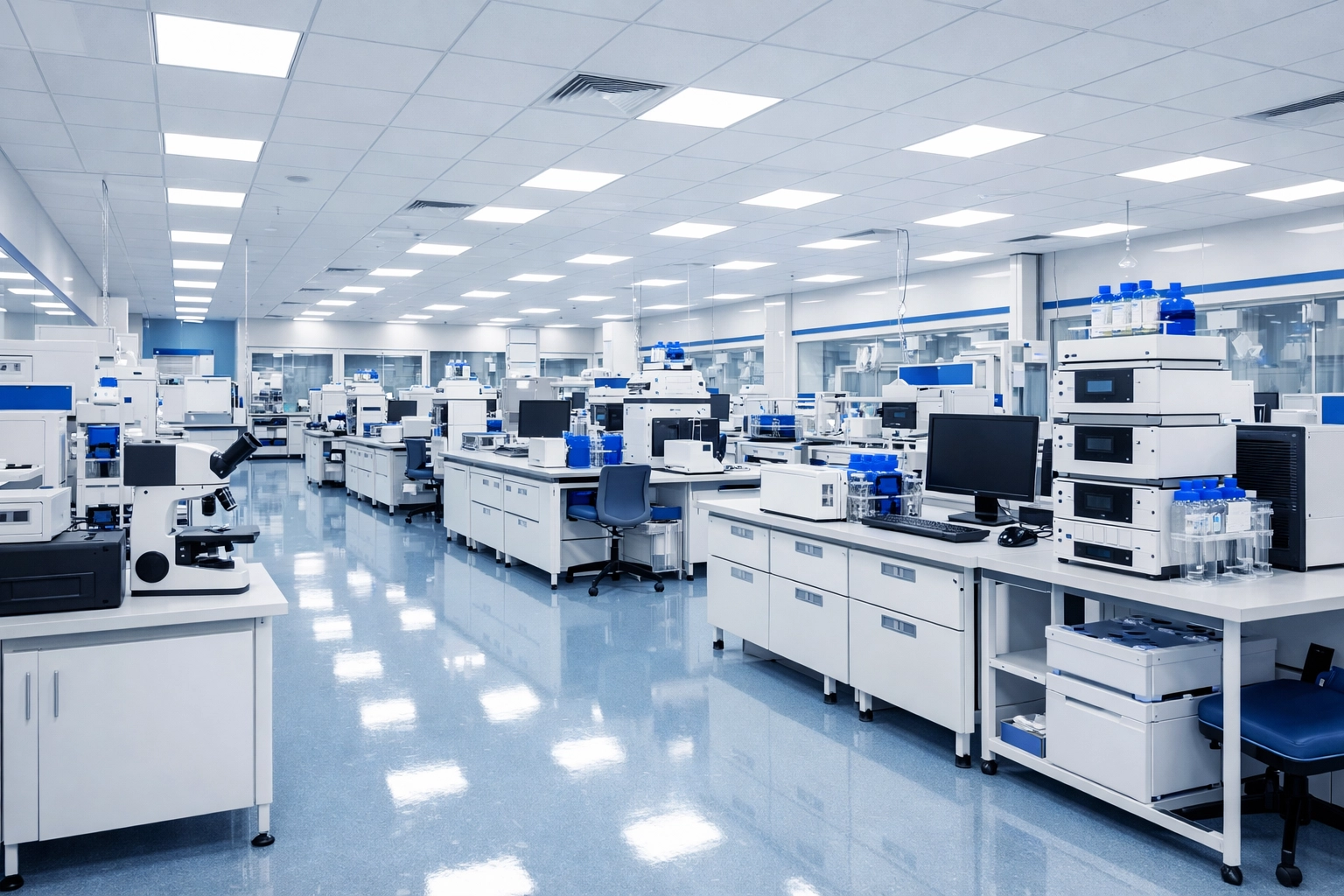 Modern scientific research facility in Central Scotland showcasing professional commercial cleaning standards.